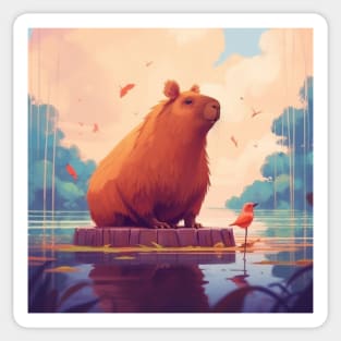 The Charming Capybara: Nature's Cutest Creature Sticker